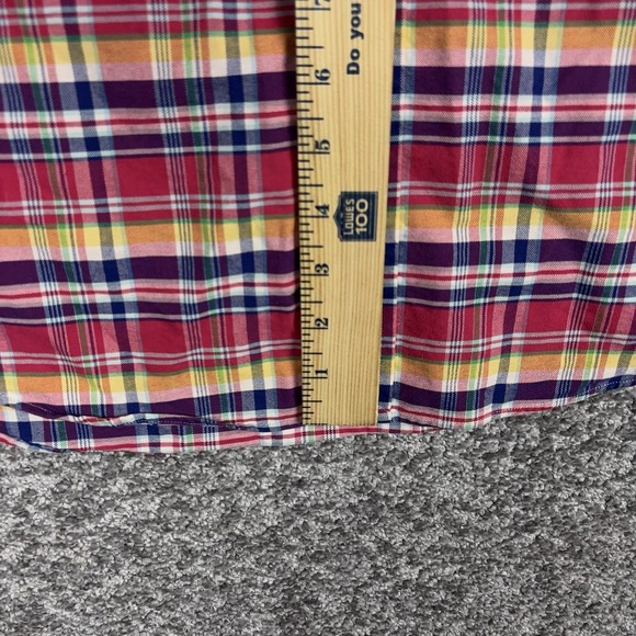 Polo Ralph Lauren Button Down Shirt Men's Large Pink Plaid Flesh Pony Preppy - Picture 6 of 8